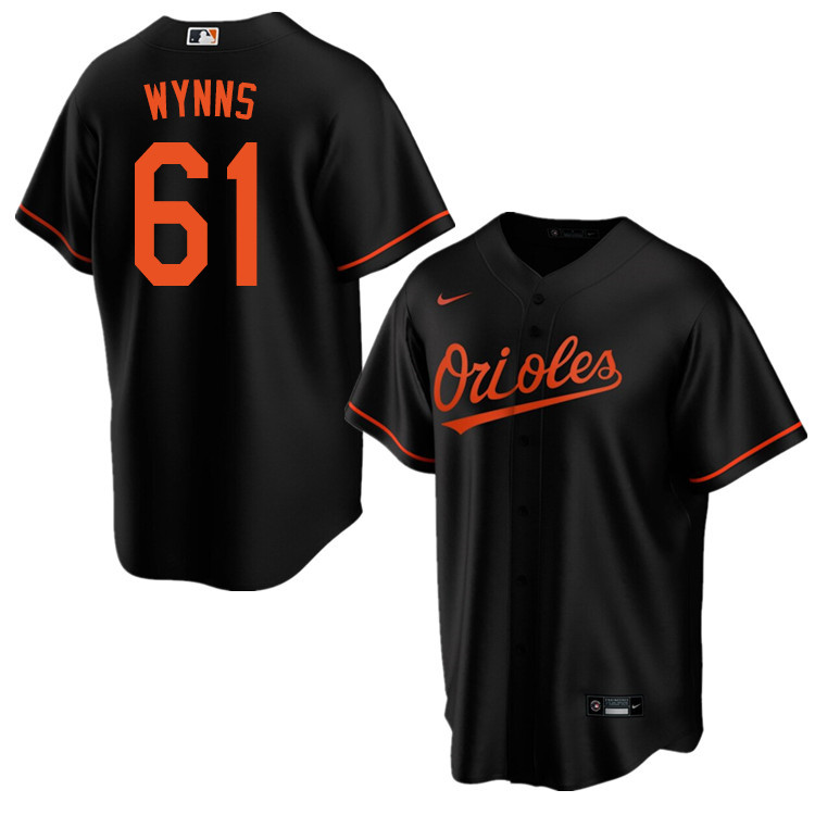 Nike Men #61 Austin Wynns Baltimore Orioles Baseball Jerseys Sale-Black